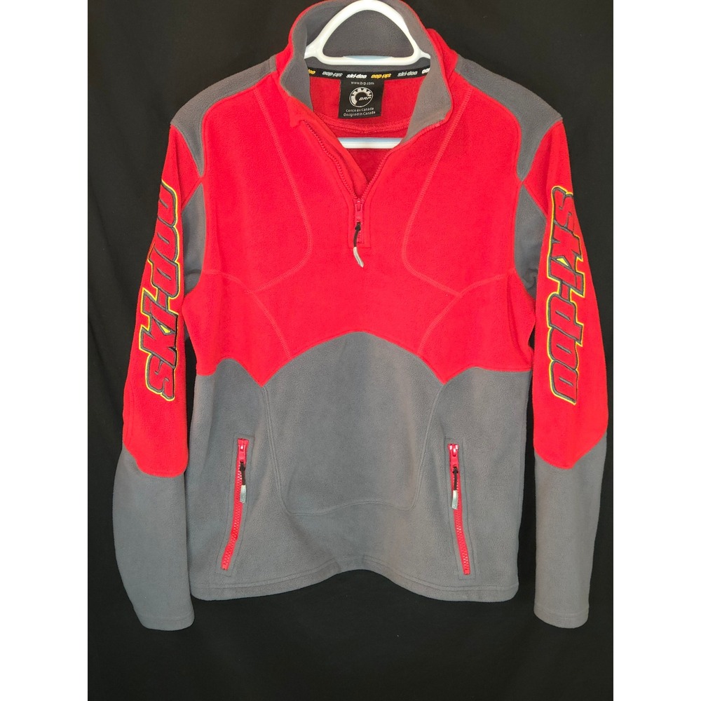 Ski-Doo Team Fleece Pullover Jacket Red Gray Men's Size Small Snowmobile